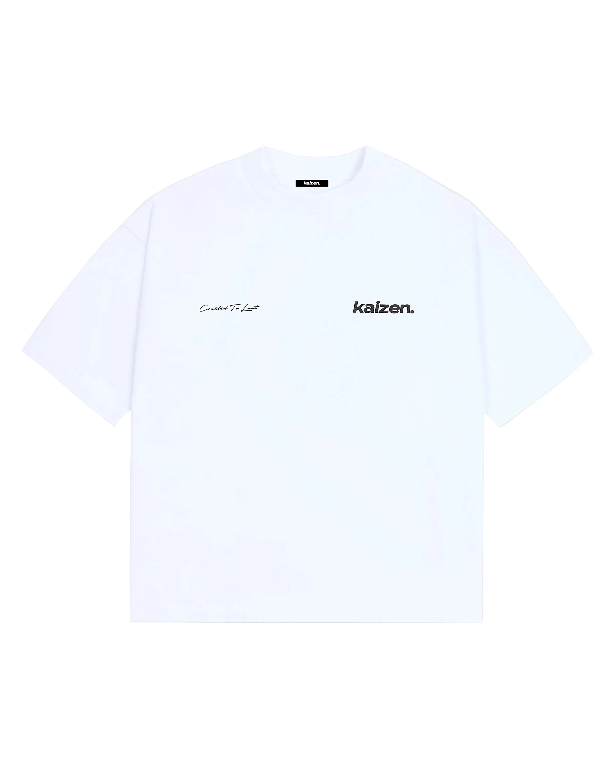 Front view of Kaizen Market Arch White T-shirts